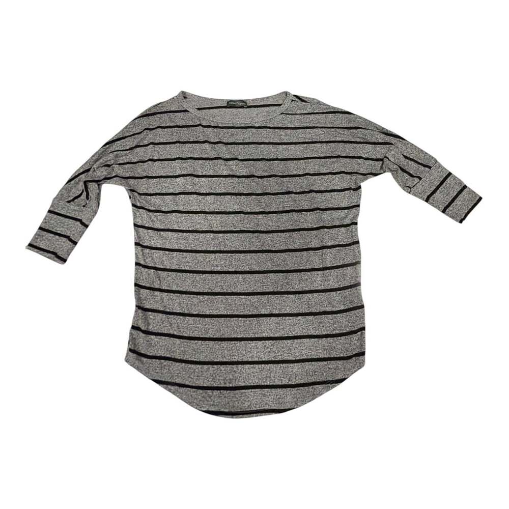 Market & Spruce Gray and Black Striped Dolman Knit Top Size M